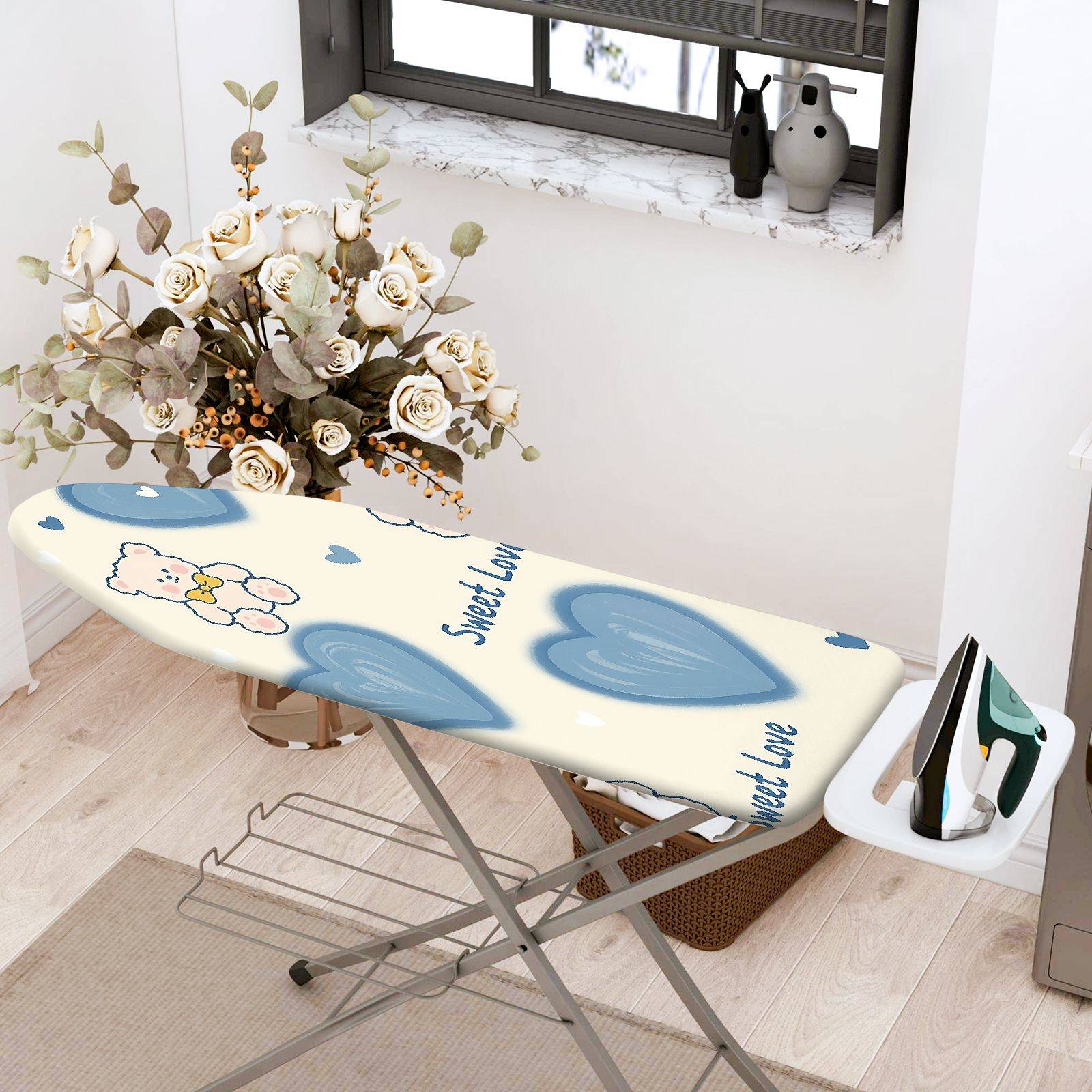 1-Piece Sweet Love Heart Cute  Ironing Board Cover, Universal Size, Without Board