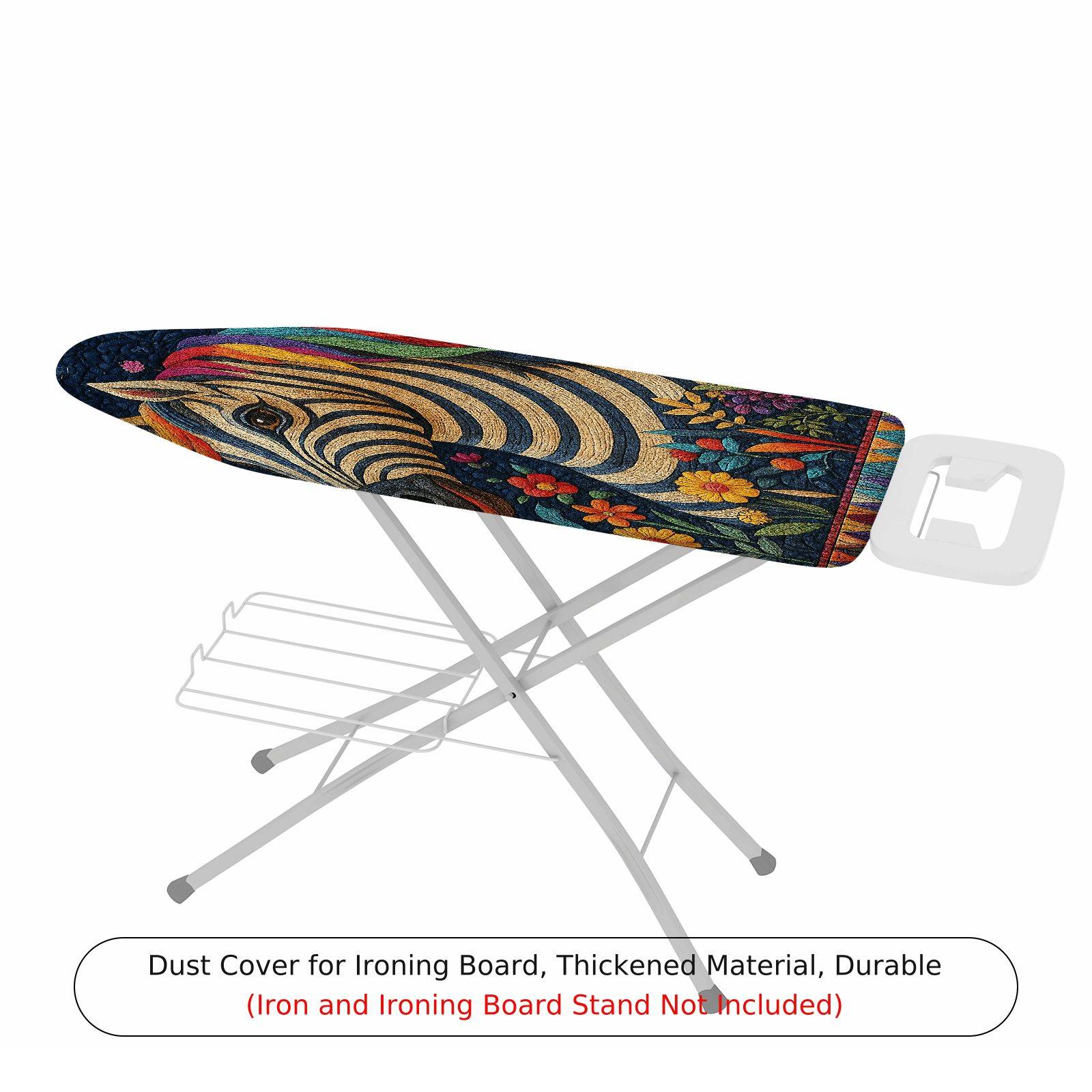 1-Piece Zebra Floral Colorful  Ironing Board Cover, Universal Size, Without Board
