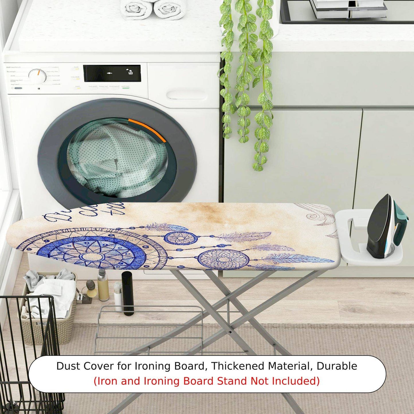 1-Piece Feather Dreamcatcher Beige  Ironing Board Cover, Universal Size, Without Board