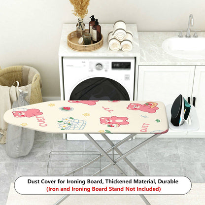 1-Piece Cute Bear Strawberry Floral  Ironing Board Cover, Universal Size, Without Board