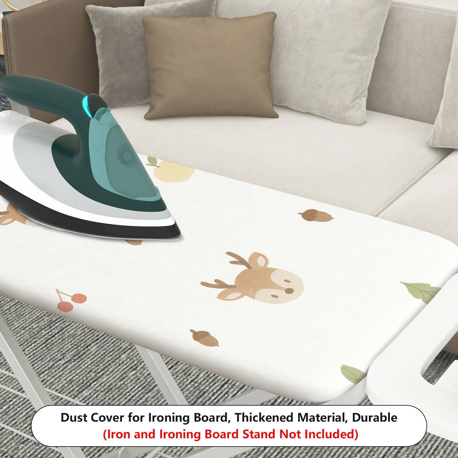 1-Piece Deer Fruit Nature  Ironing Board Cover, Universal Size, Without Board