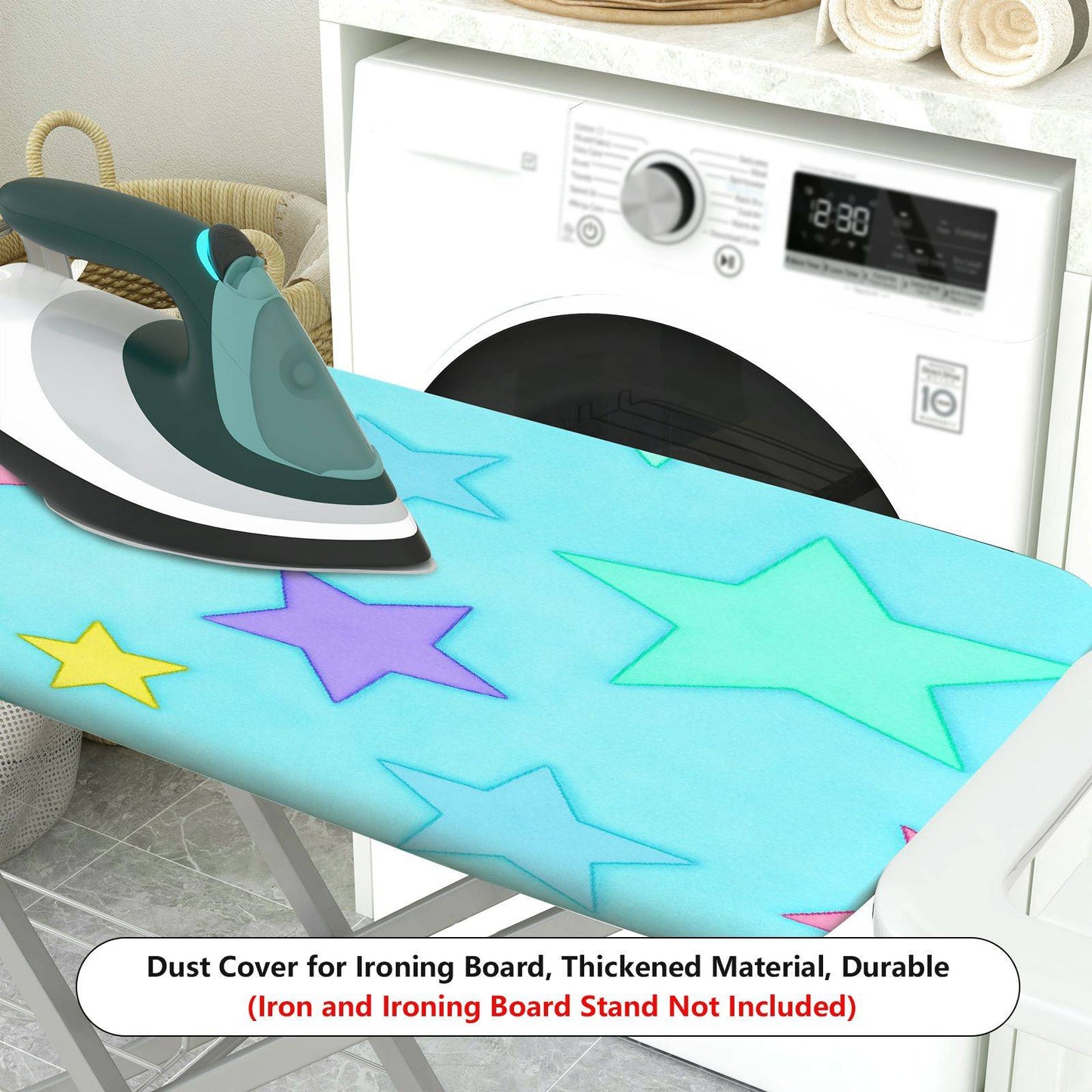 1-Piece Star Pattern Colorful Fun  Ironing Board Cover, Universal Size, Without Board