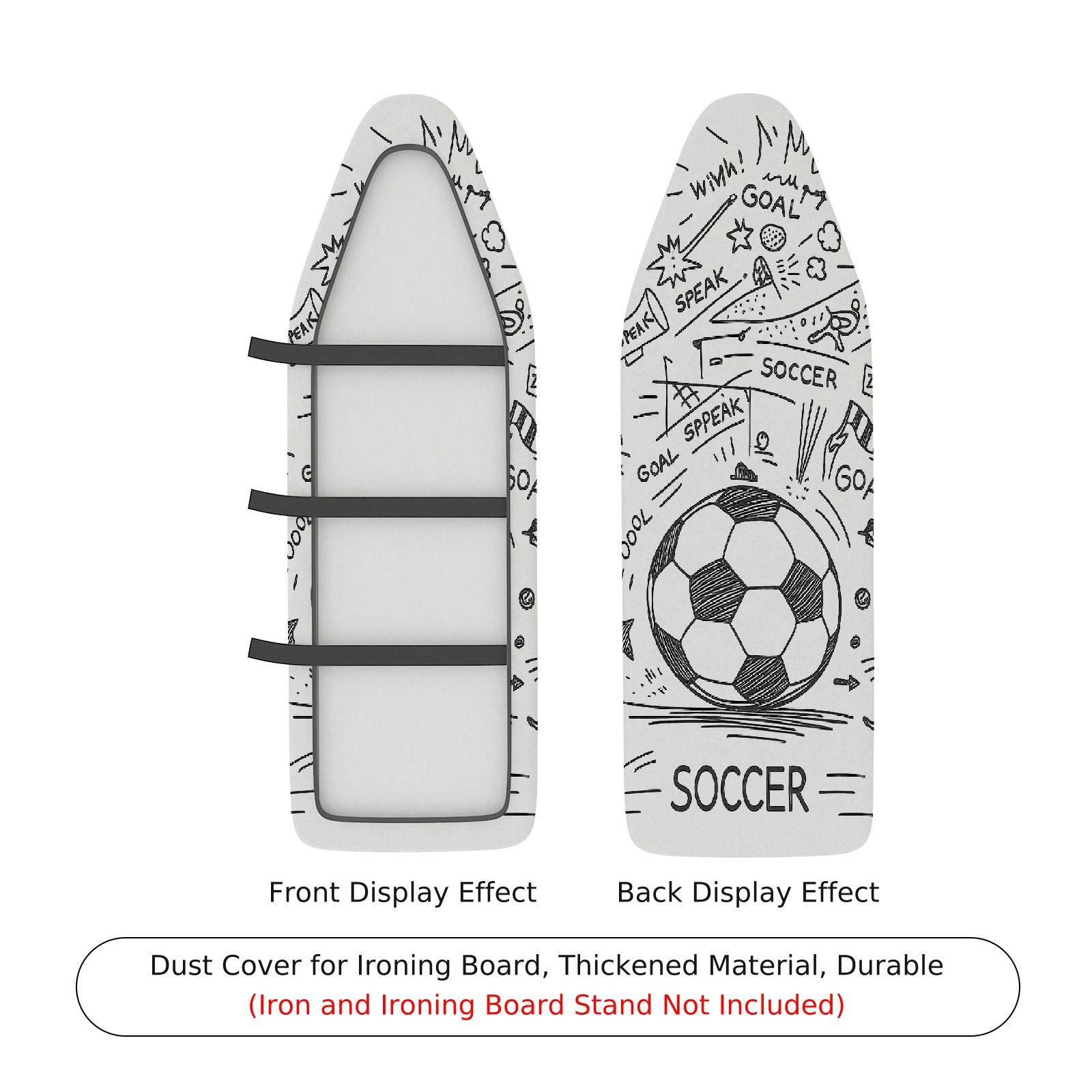 1-Piece Soccer Sports Fun  Ironing Board Cover, Universal Size, Without Board