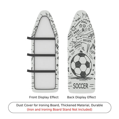 1-Piece Soccer Sports Fun  Ironing Board Cover, Universal Size, Without Board