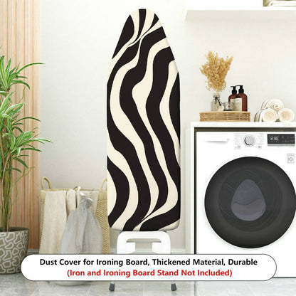 1-Piece Zebra Pattern Black White  Ironing Board Cover, Universal Size, Without Board