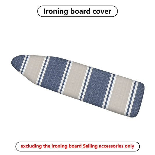 1-Piece Stripe Blue Beige Elegant  Ironing Board Cover, Universal Size, Without Board