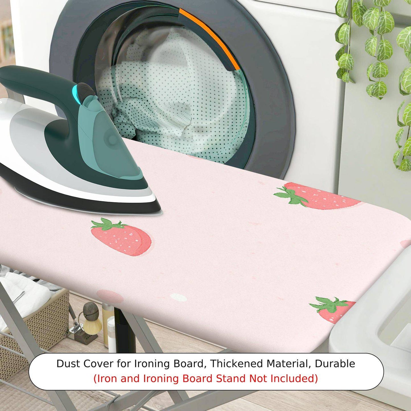 1-Piece Strawberry Pink Cute  Ironing Board Cover, Universal Size, Without Board