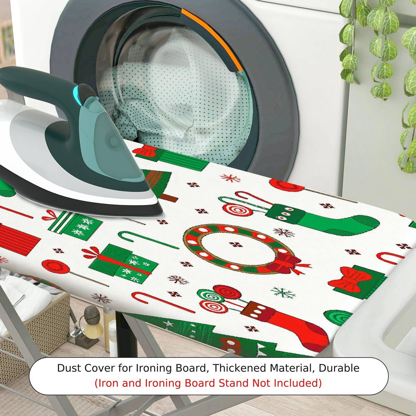1-Piece Christmas Stockings Ornaments  Ironing Board Cover, Universal Size, Without Board