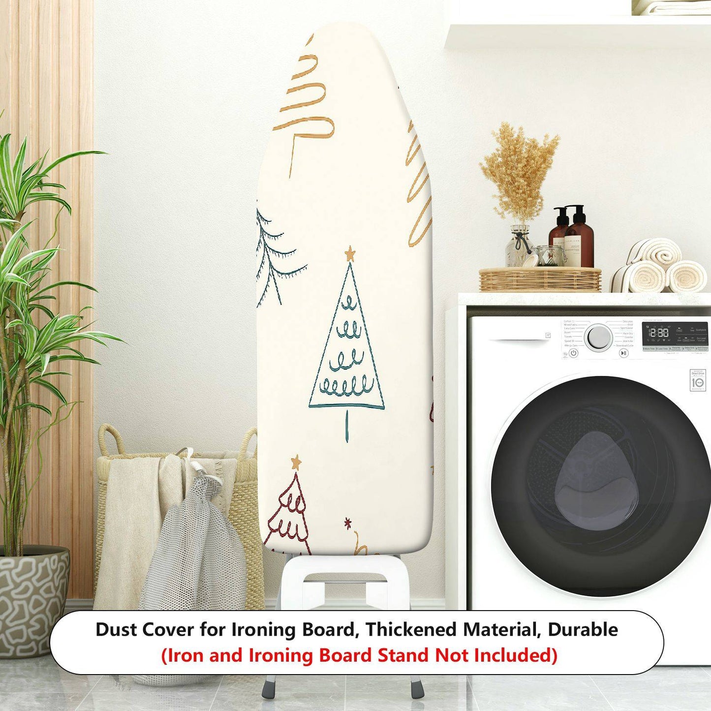 1-Piece Christmas Tree Pattern Festive Design Holiday Decoration  Ironing Board Cover, Universal Size, Without Board