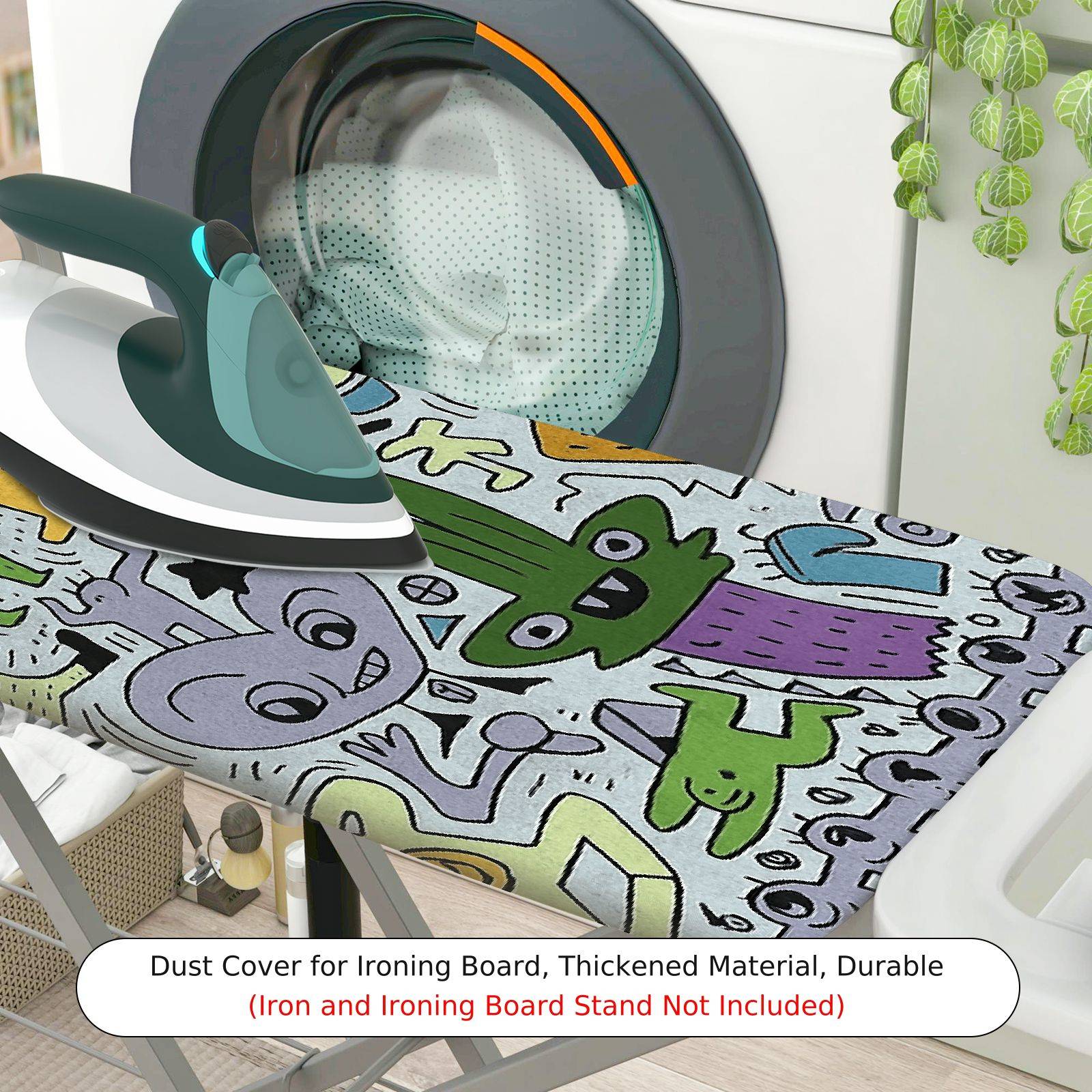 1-Piece Colorful Fun  Ironing Board Cover, Universal Size, Without Board