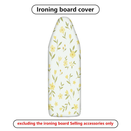 1-Piece Yellow Floral Pattern Decorative Printed  Ironing Board Cover, Universal Size, Without Board