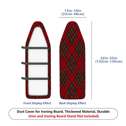 1-Piece Red Plaid Checked Pattern  Ironing Board Cover, Universal Size, Without Board