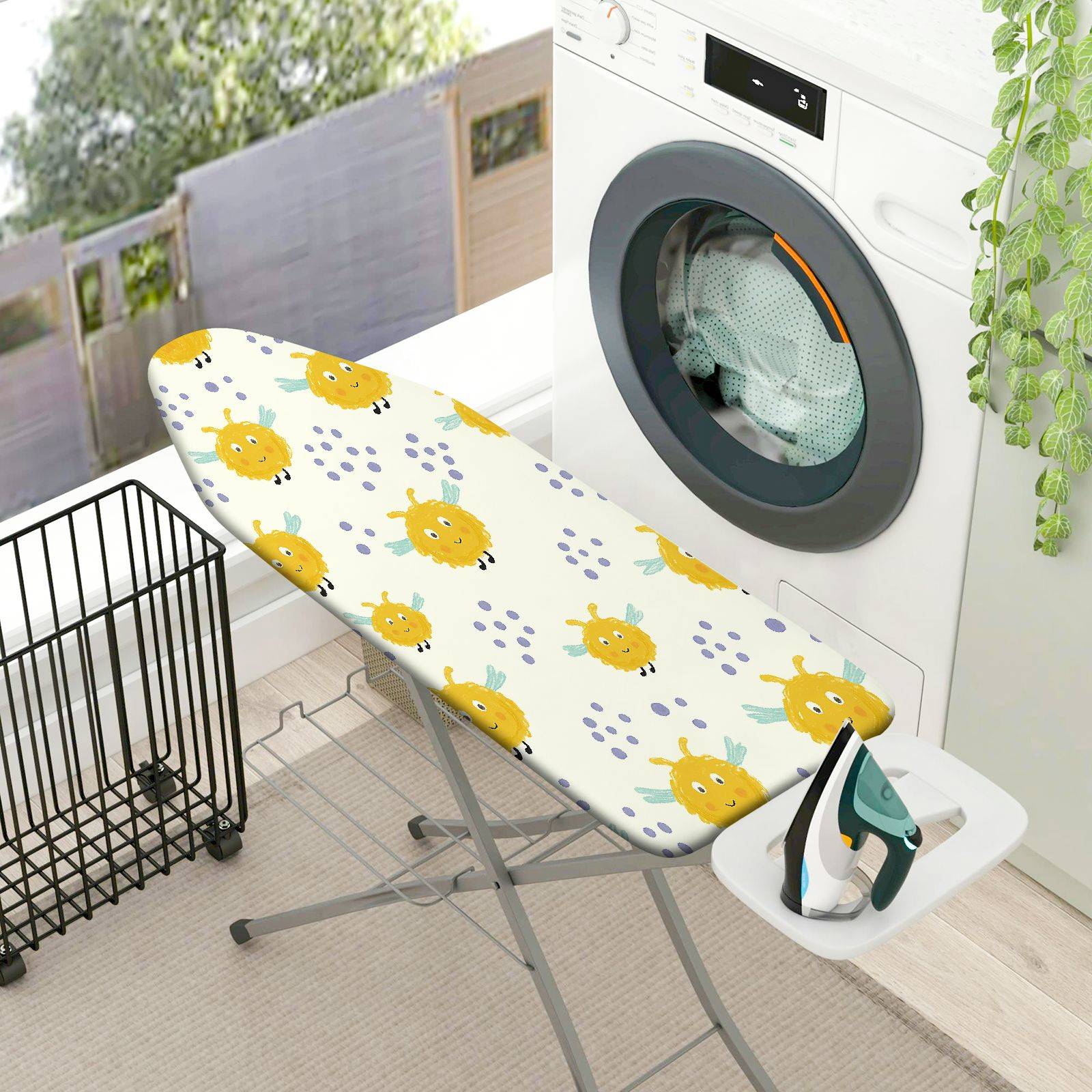 1-Piece Sunflower Pattern  Fun  Ironing Board Cover, Universal Size, Without Board