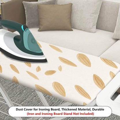 1-Piece Leaf Pattern Beige Decorative  Ironing Board Cover, Universal Size, Without Board