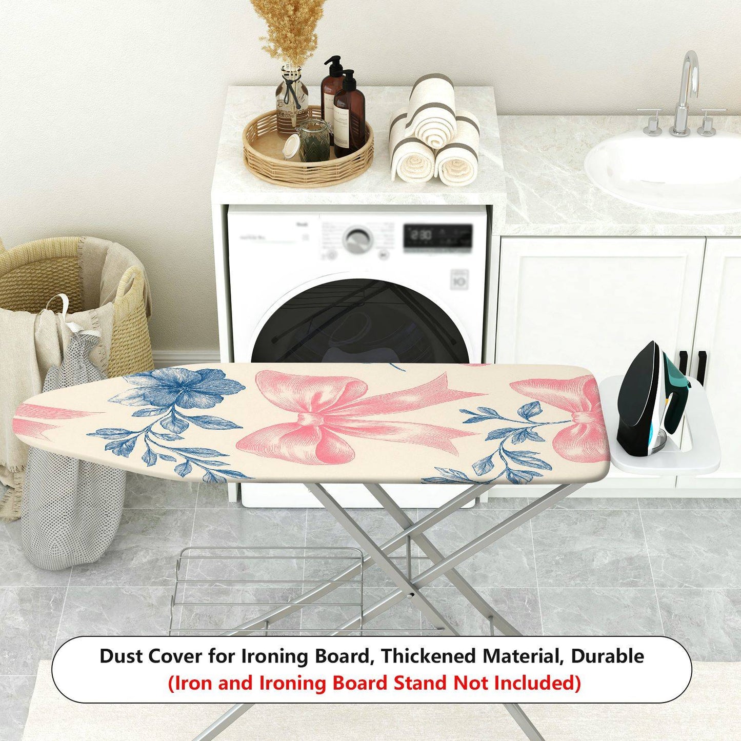 1-Piece Floral Bow Pattern Cute  Ironing Board Cover, Universal Size, Without Board