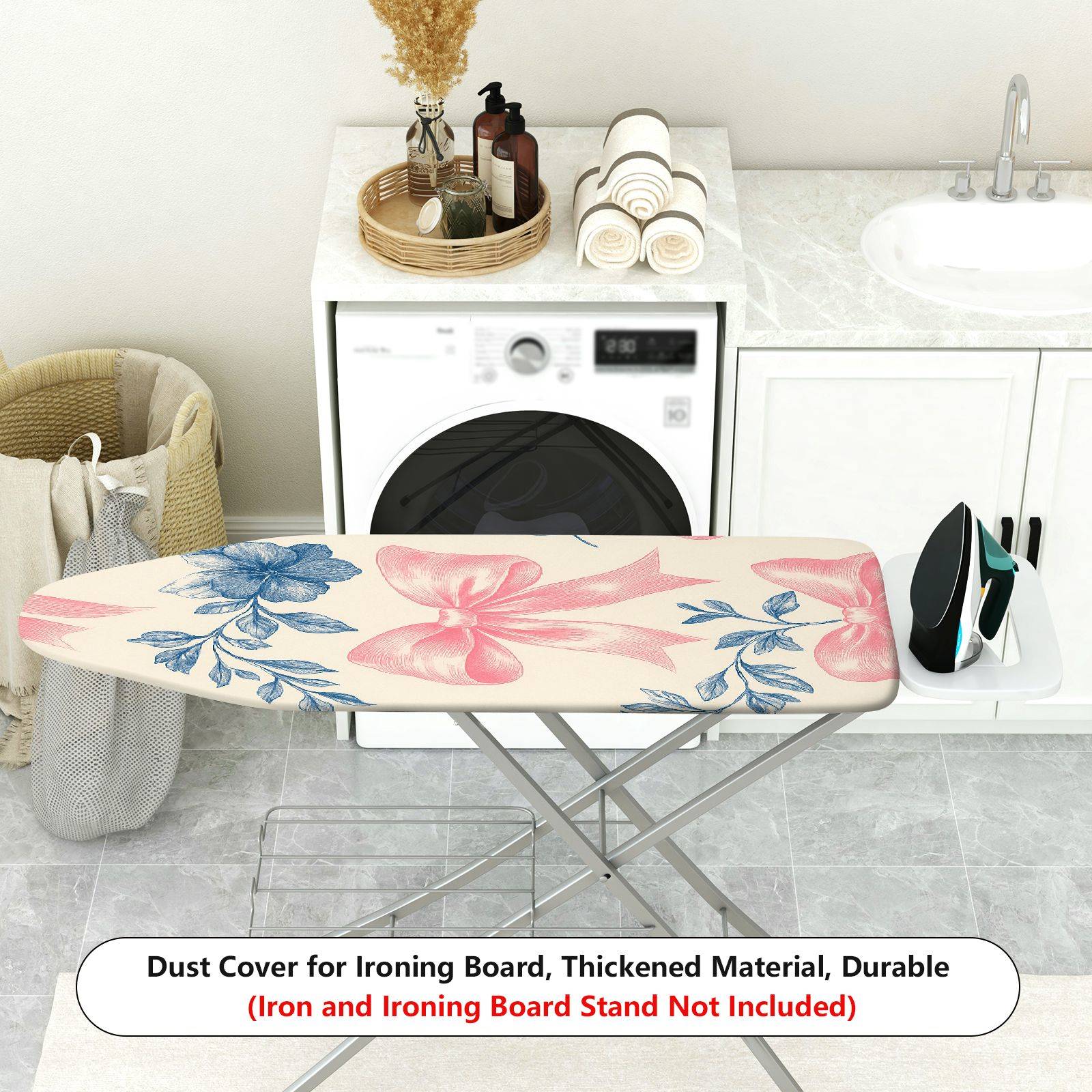 1-Piece Floral Bow Pattern Cute  Ironing Board Cover, Universal Size, Without Board