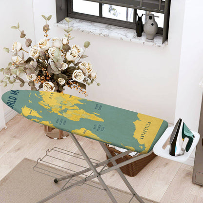 1-Piece World Map Geography Travel  Ironing Board Cover, Universal Size, Without Board