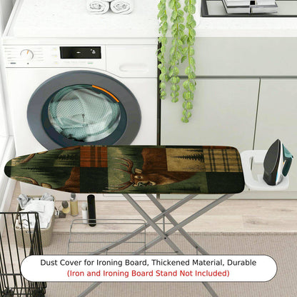 1-Piece Deer Plaid Forest  Ironing Board Cover, Universal Size, Without Board