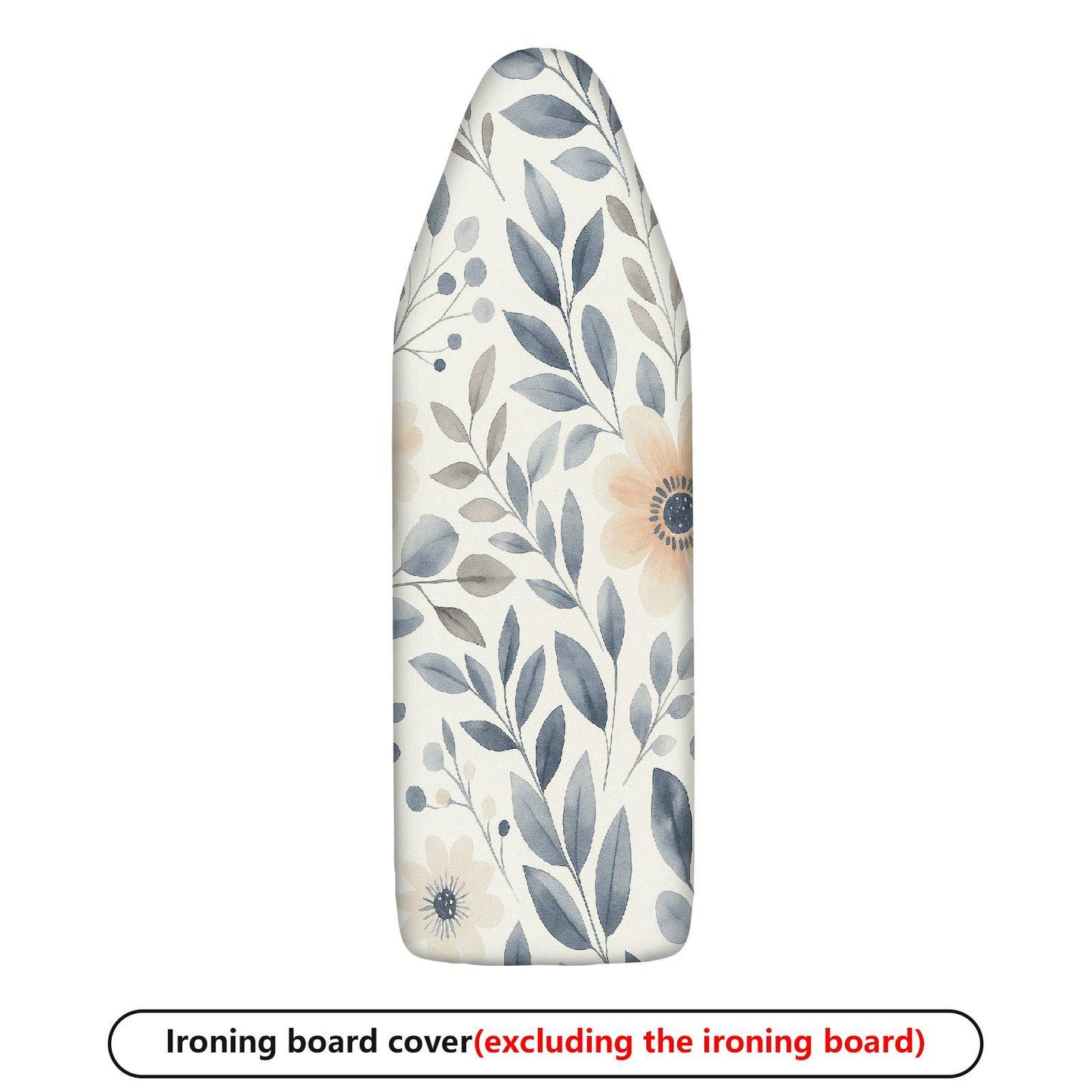 1-Piece Floral Leaf Pattern Beige  Ironing Board Cover, Universal Size, Without Board
