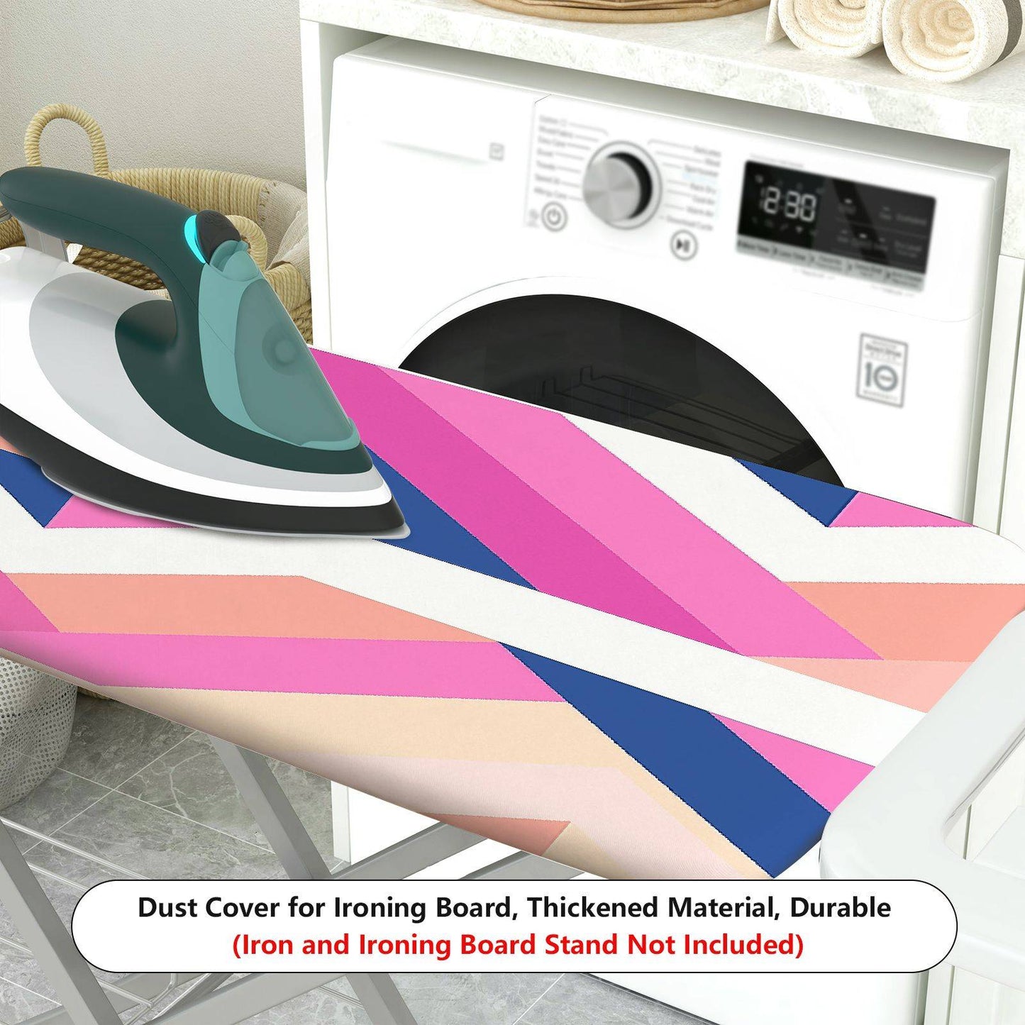 1-Piece Abstract Geometric Colorful  Ironing Board Cover, Universal Size, Without Board