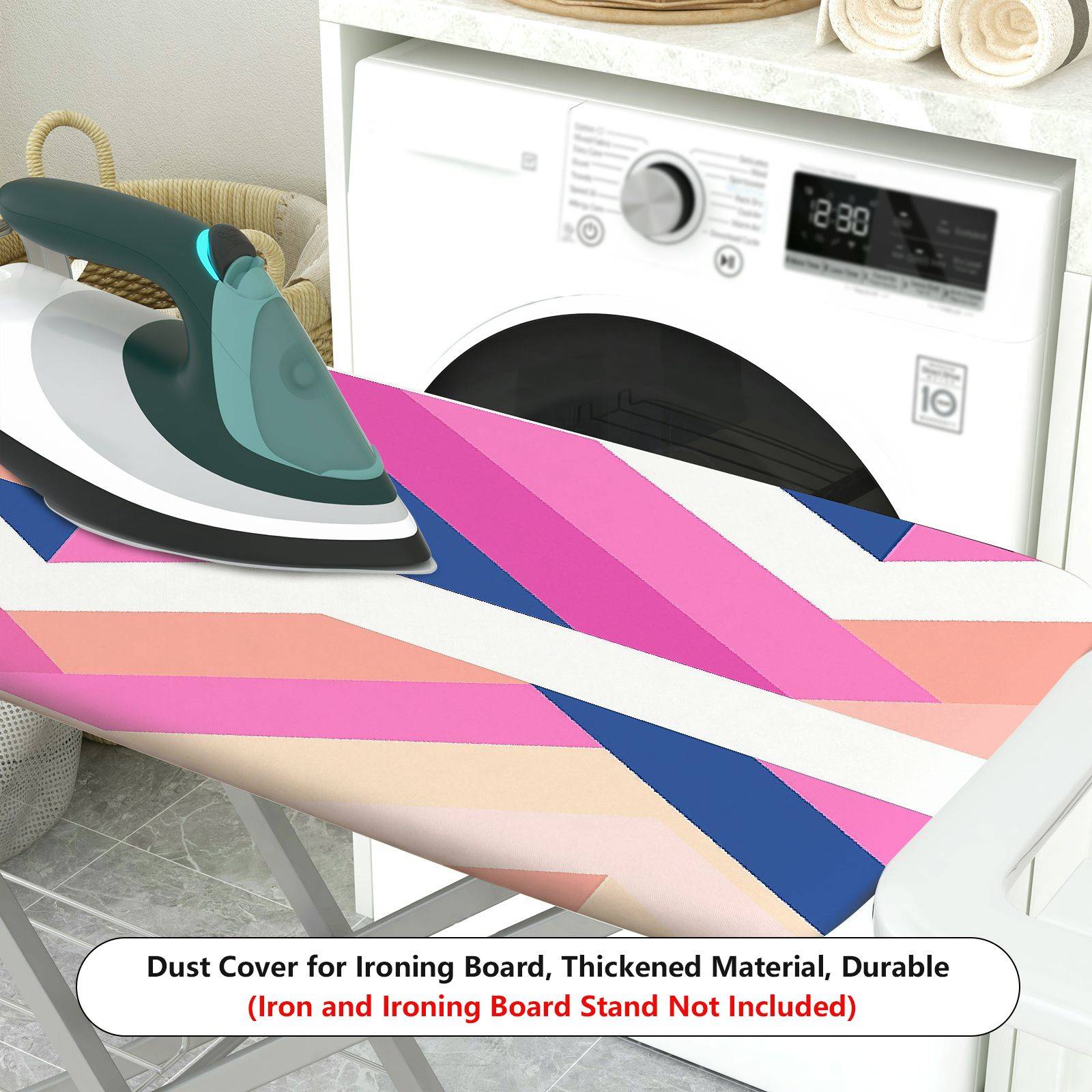1-Piece Abstract Geometric Colorful  Ironing Board Cover, Universal Size, Without Board