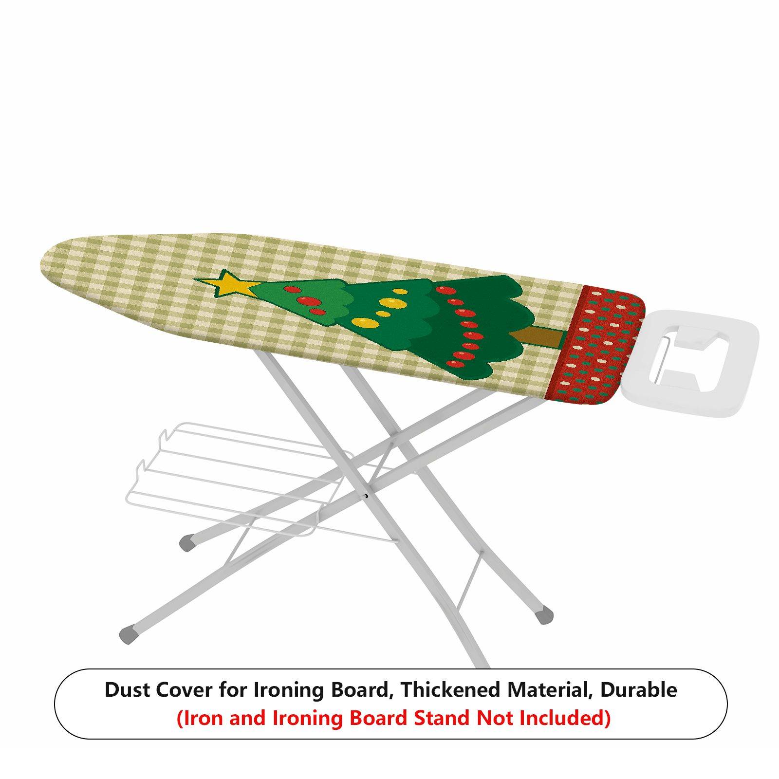 1-Piece Christmas Tree Festive Plaid  Ironing Board Cover, Universal Size, Without Board