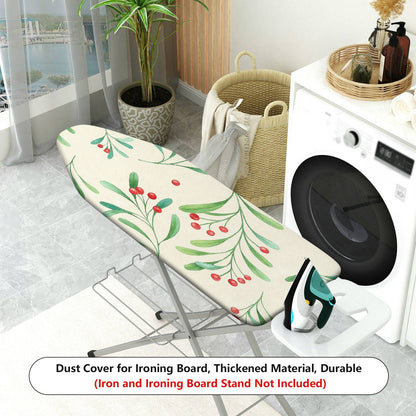 1-Piece Christmas Greenberry Leaf  Ironing Board Cover, Universal Size, Without Board