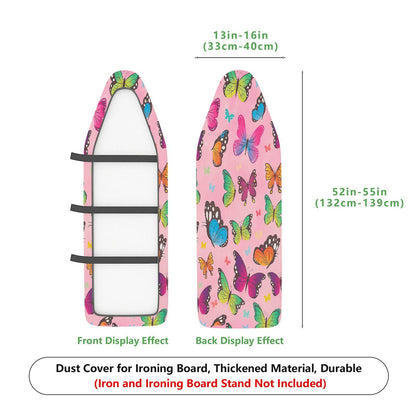 1-Piece Butterfly Colorful Pink  Ironing Board Cover, Universal Size, Without Board