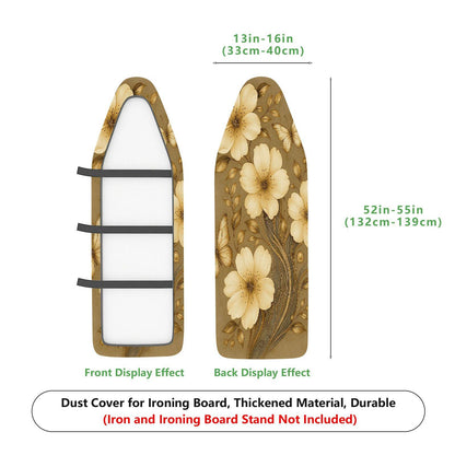 1-Piece Floral Beige Elegant  Ironing Board Cover, Universal Size, Without Board