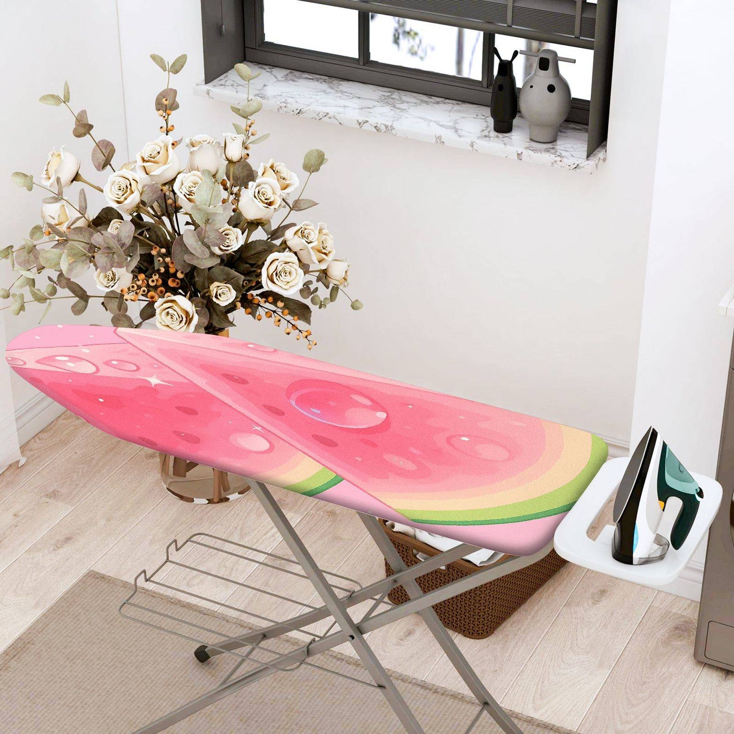 1-Piece Watermelon Fruit Fun  Ironing Board Cover, Universal Size, Without Board