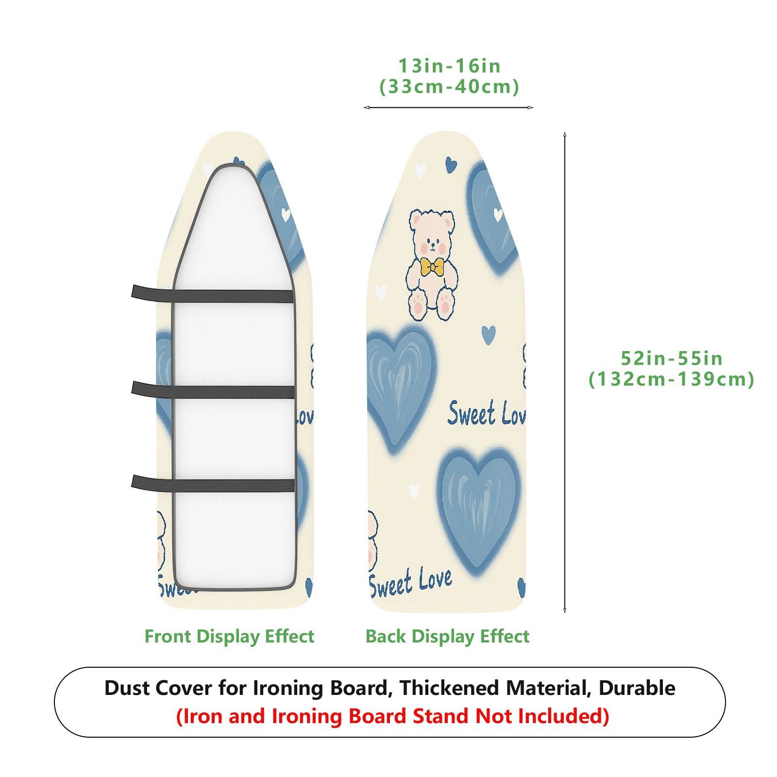 1-Piece Sweet Love Heart Cute  Ironing Board Cover, Universal Size, Without Board