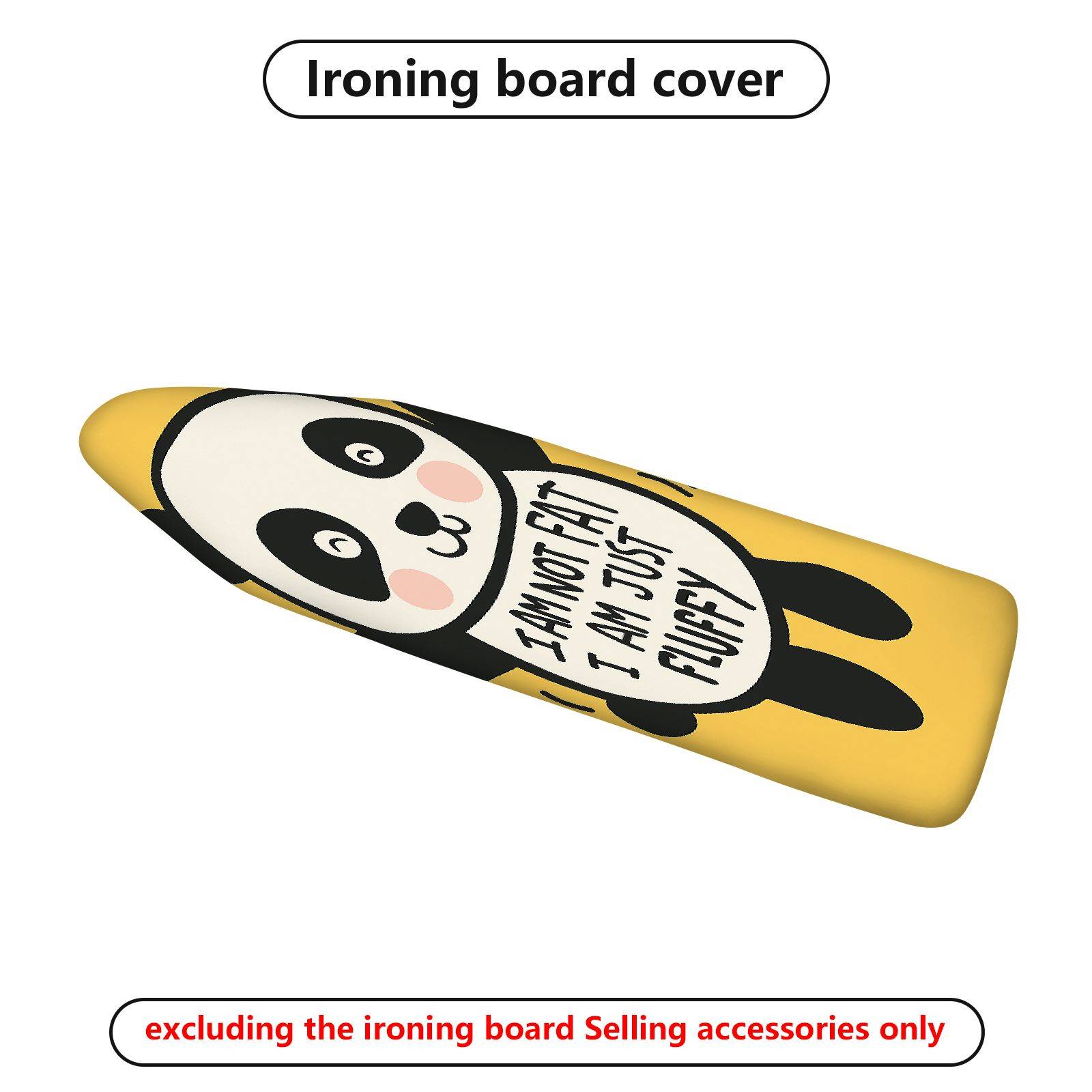1-Piece Panda  Cute  Ironing Board Cover, Universal Size, Without Board