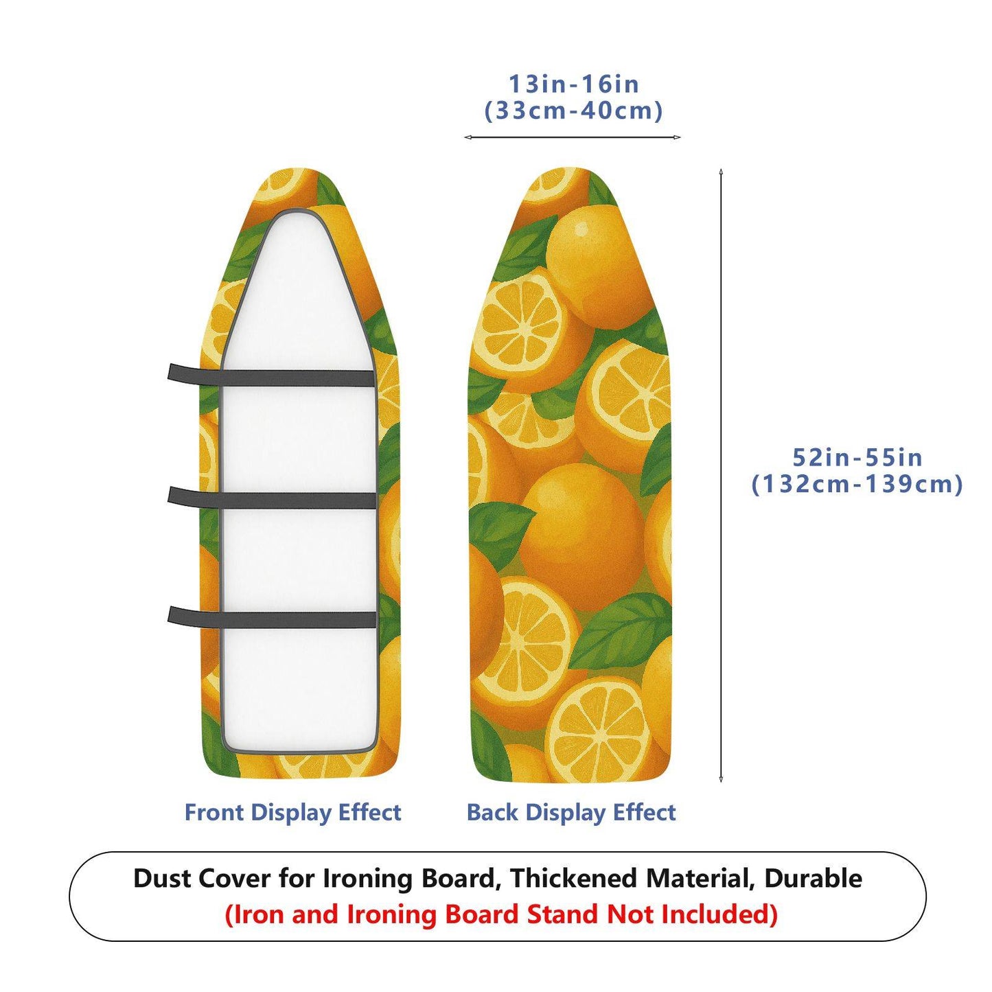 1-Piece Fruit Citrus Lemon  Ironing Board Cover, Universal Size, Without Board