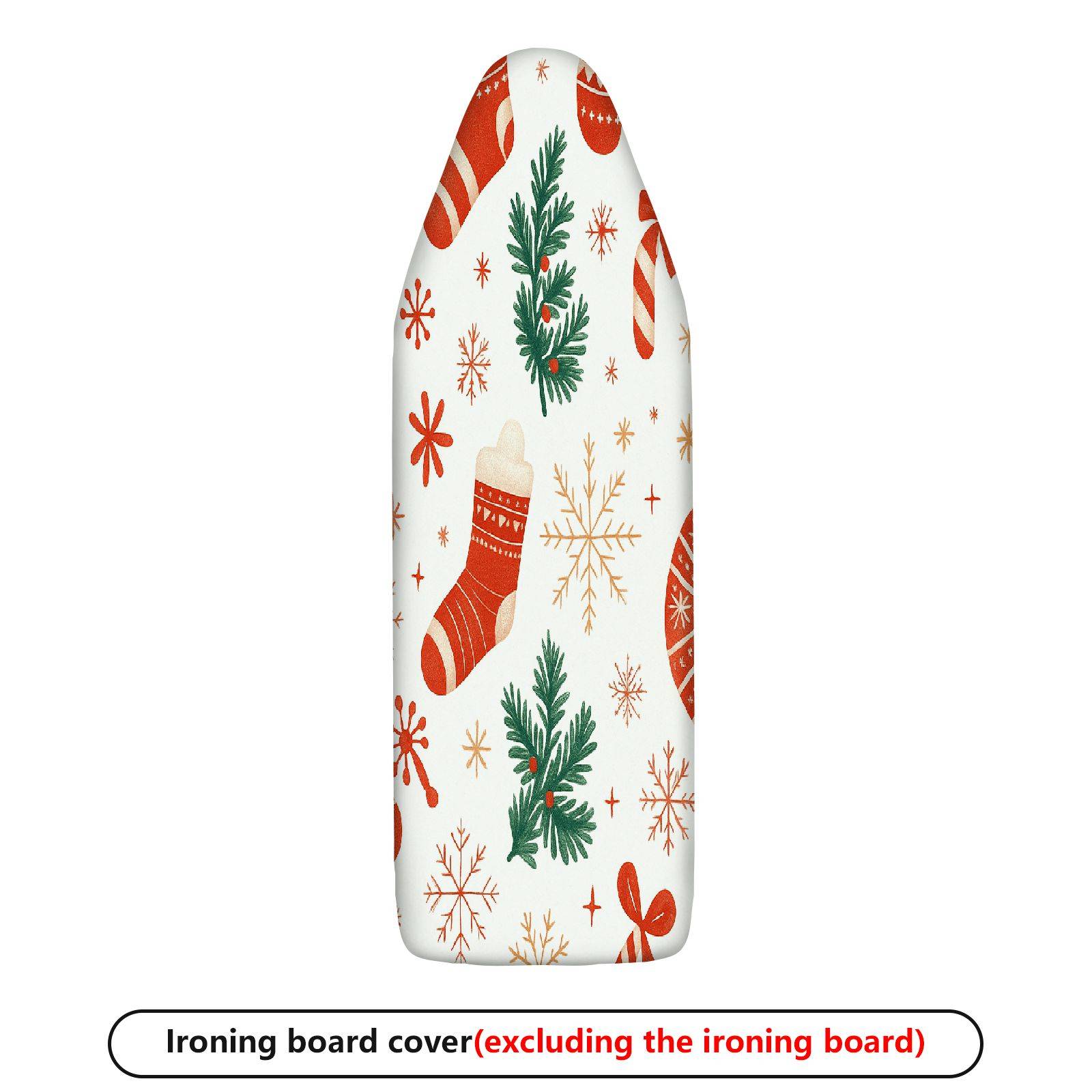 1-Piece Christmas Stocking Snowflake Pine Tree  Ironing Board Cover, Universal Size, Without Board