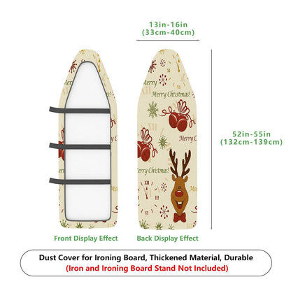 1-Piece Reindeer Snowflakes Christmas  Ironing Board Cover, Universal Size, Without Board