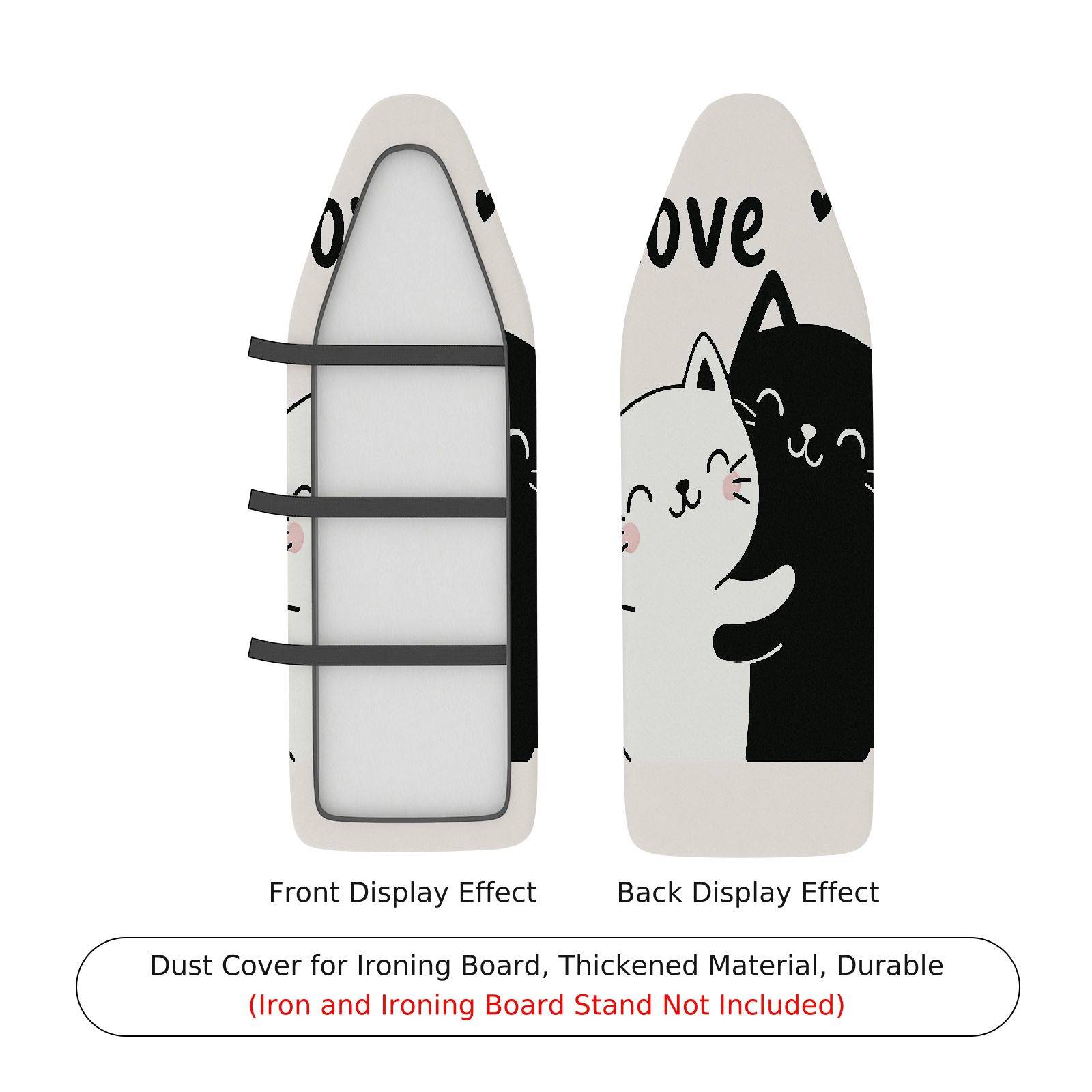 1-Piece Cute Cat Love  Ironing Board Cover, Universal Size, Without Board