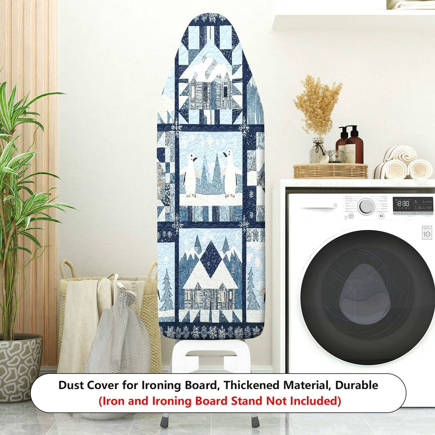 1-Piece Winter Snow Village  Ironing Board Cover, Universal Size, Without Board