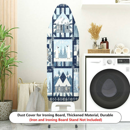 1-Piece Winter Snow Village  Ironing Board Cover, Universal Size, Without Board