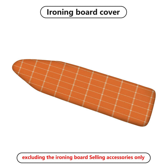 1-Piece Orange Plaid Pattern  Ironing Board Cover, Universal Size, Without Board