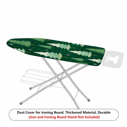 1-Piece Christmas Trees Green Stars  Ironing Board Cover, Universal Size, Without Board