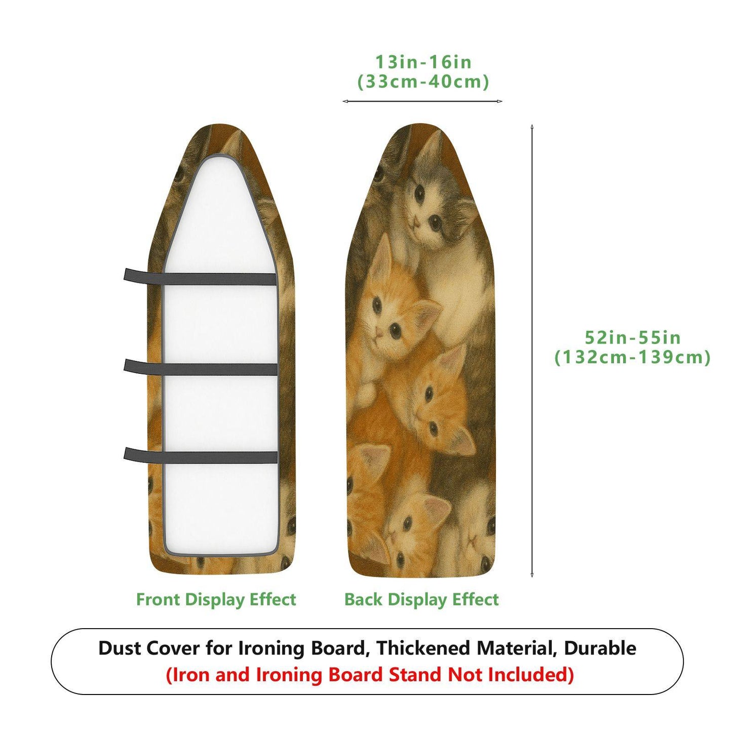 1-Piece Cat Cute Cozy  Ironing Board Cover, Universal Size, Without Board