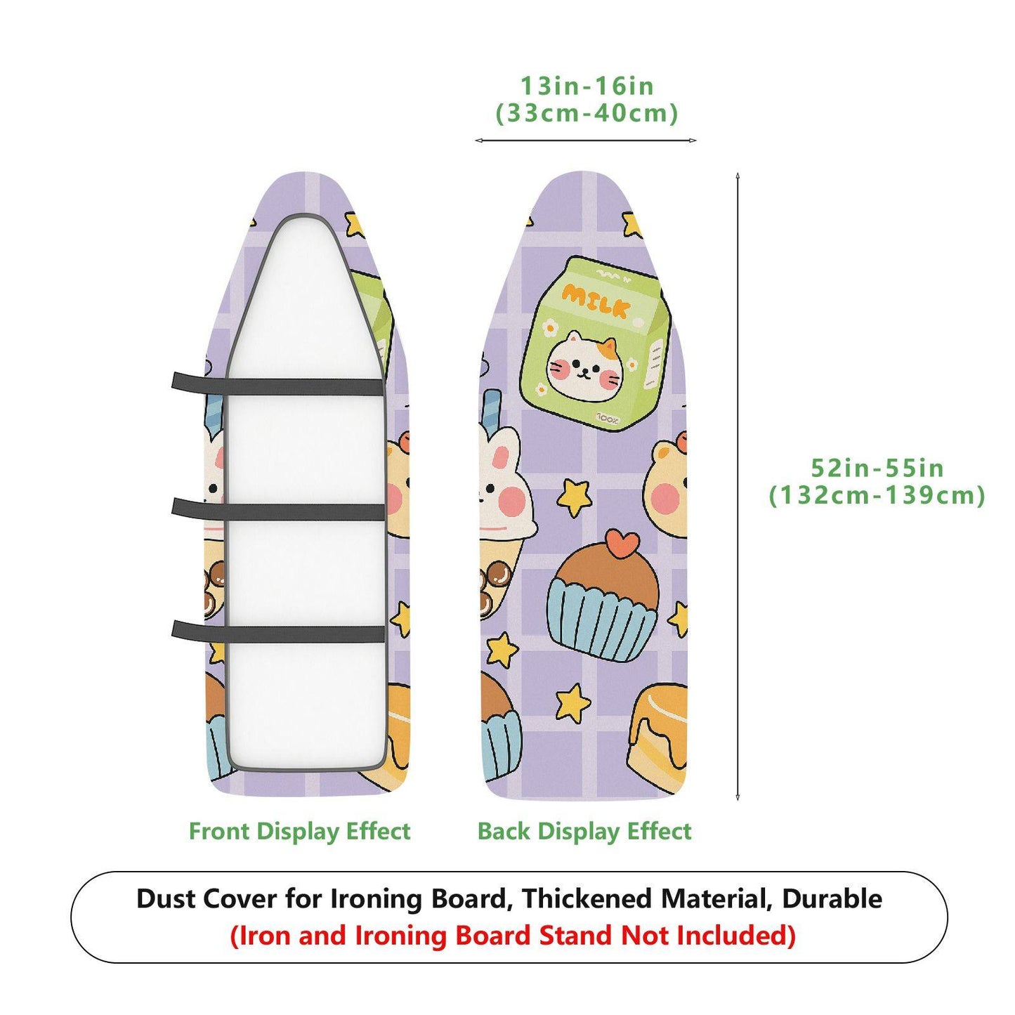 1-Piece Cute Animal Cupcake Star  Ironing Board Cover, Universal Size, Without Board