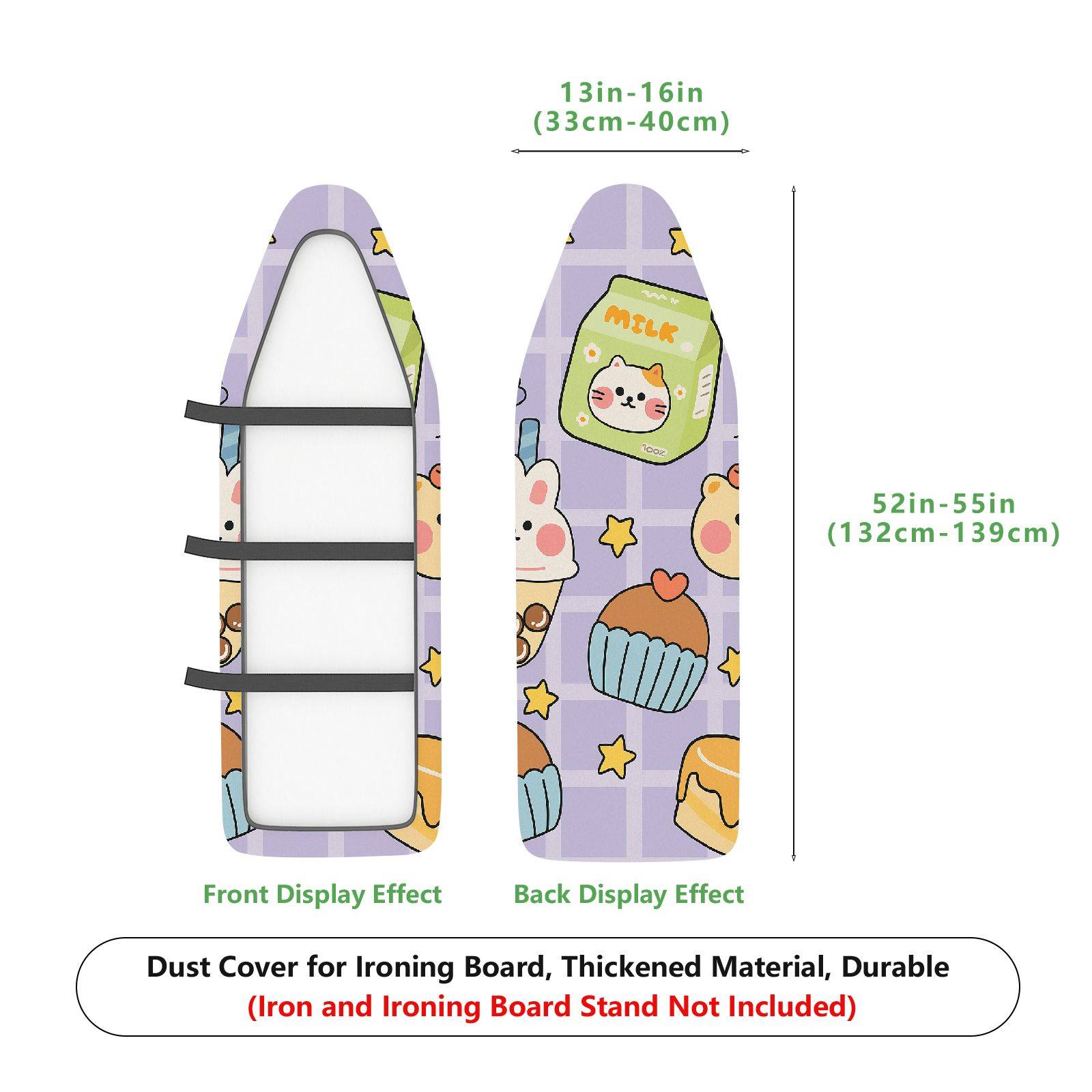 1-Piece Cute Animal Cupcake Star  Ironing Board Cover, Universal Size, Without Board