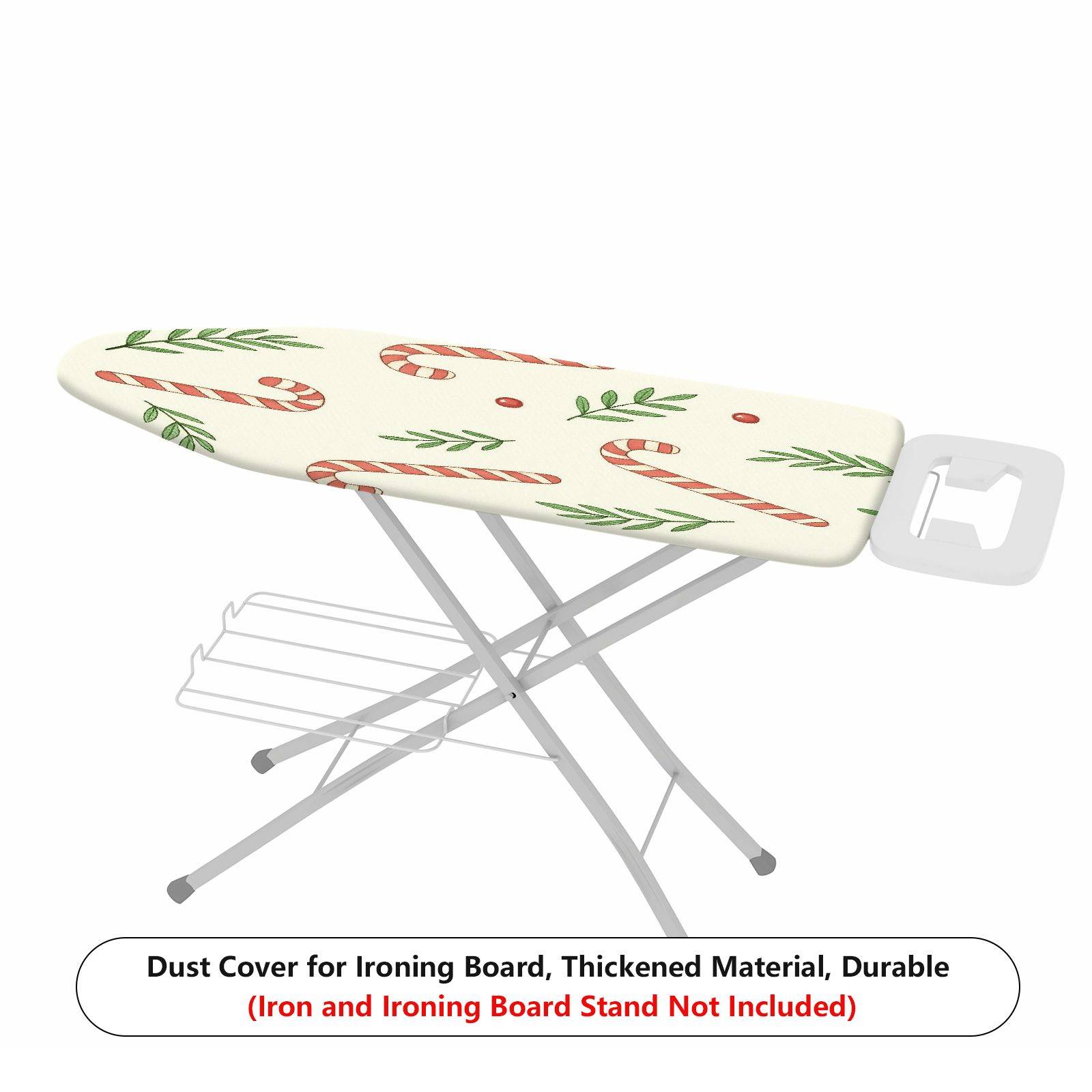 1-Piece Christmas Candy Cane Leaf Pattern  Ironing Board Cover, Universal Size, Without Board