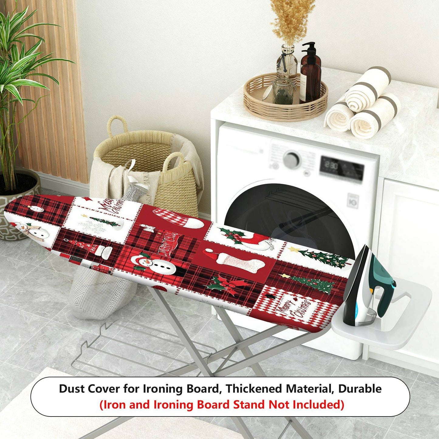 1-Piece Christmas Snowman Patterned  Ironing Board Cover, Universal Size, Without Board