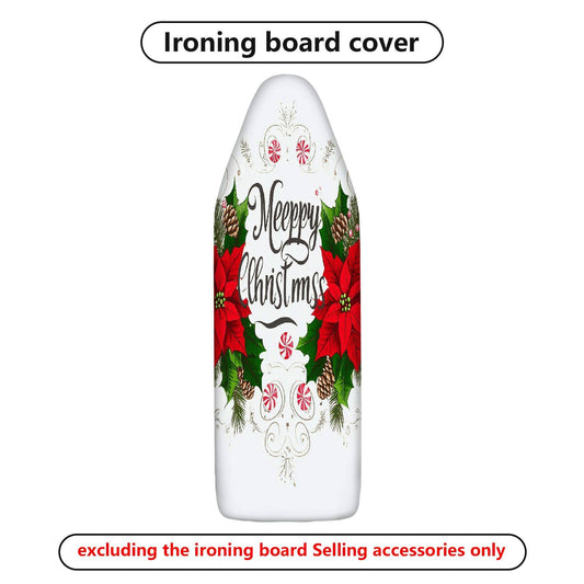 1-Piece Christmas Poinsettia Pinecone  Ironing Board Cover, Universal Size, Without Board
