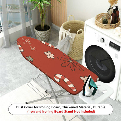 1-Piece Christmas Snowflake Candy Cane Flower  Ironing Board Cover, Universal Size, Without Board