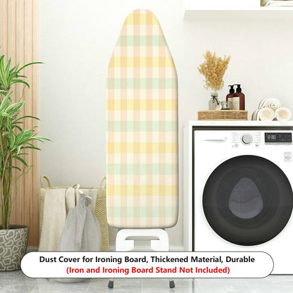 1-Piece Plaid Yellow Green Stripe  Ironing Board Cover, Universal Size, Without Board