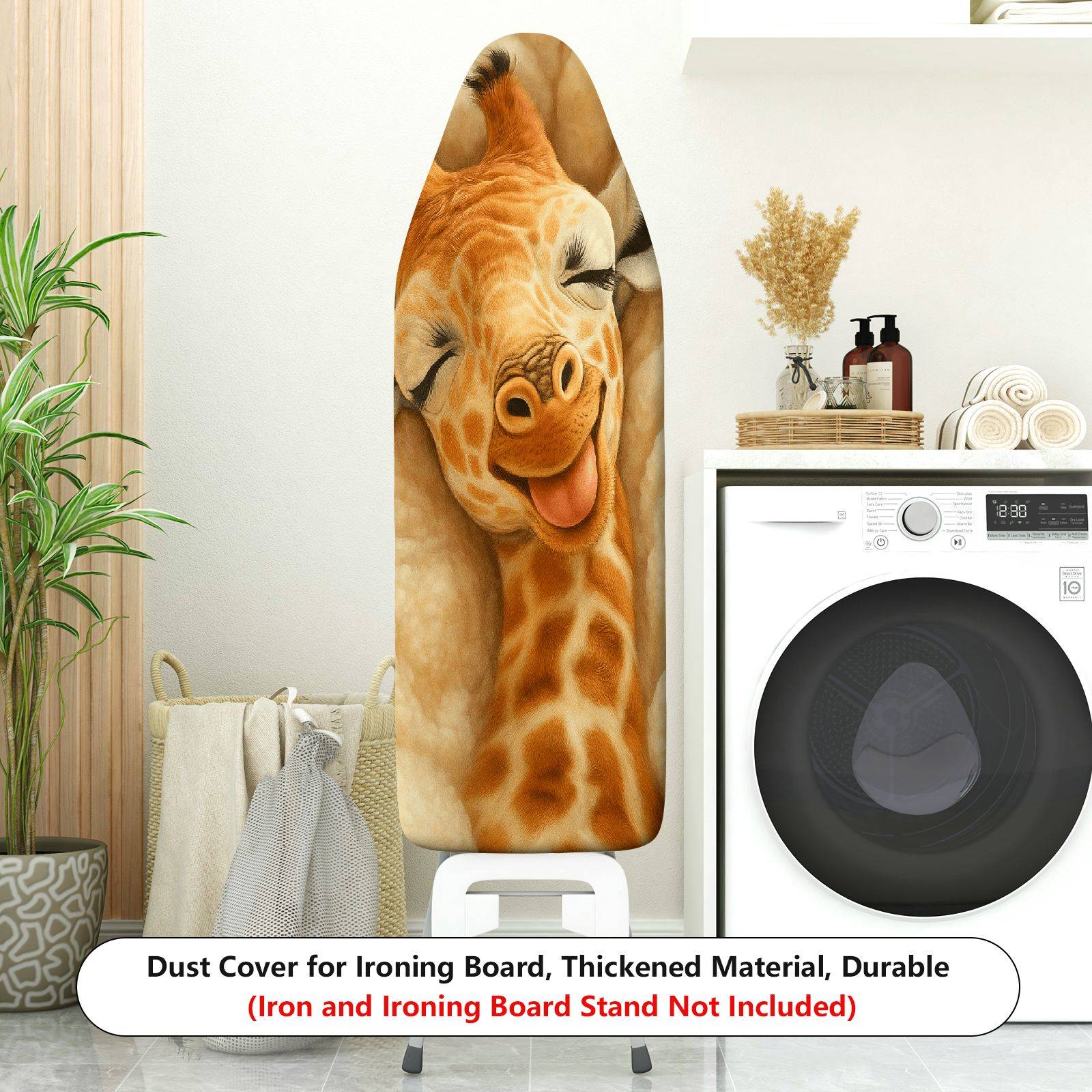 1-Piece Giraffe  Fun  Ironing Board Cover, Universal Size, Without Board