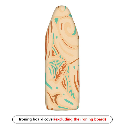 1-Piece Abstract Swirl Beige Aqua  Ironing Board Cover, Universal Size, Without Board